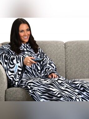SNUGGIE Zebra Print Wearable Blanket